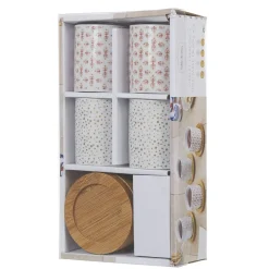 4 gobelets expresso avec sous tasse bois