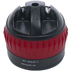 Aiguiseur couteau double position rouge et noir
