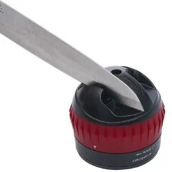 Aiguiseur couteau double position rouge et noir