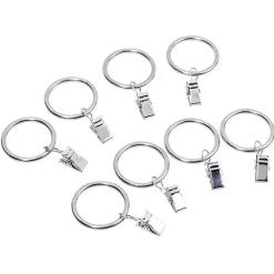 Anneau à pince gris chromé x8