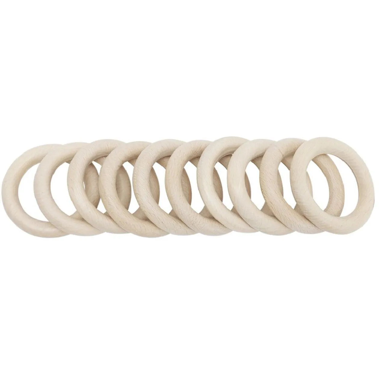 Anneau de rideau en bois certifié FSC® naturel Ø56 mm x10