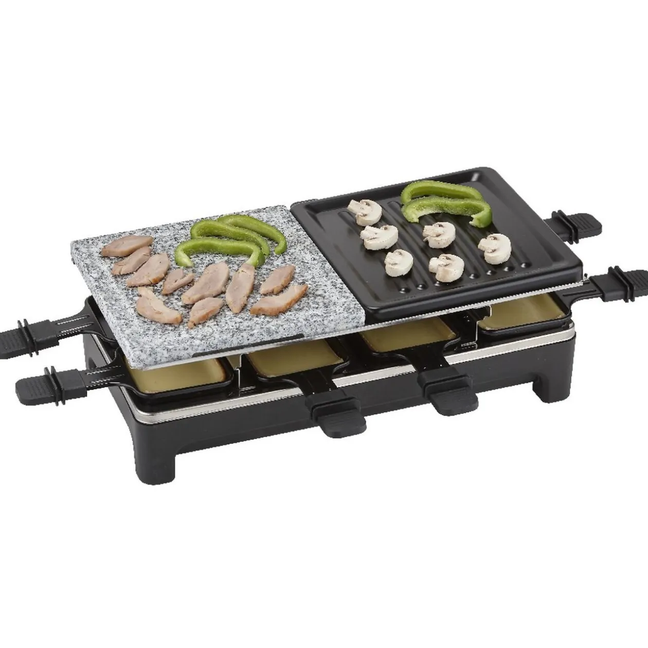 Appareil à raclette avec pierre de cuisson 8 personnes 1500W