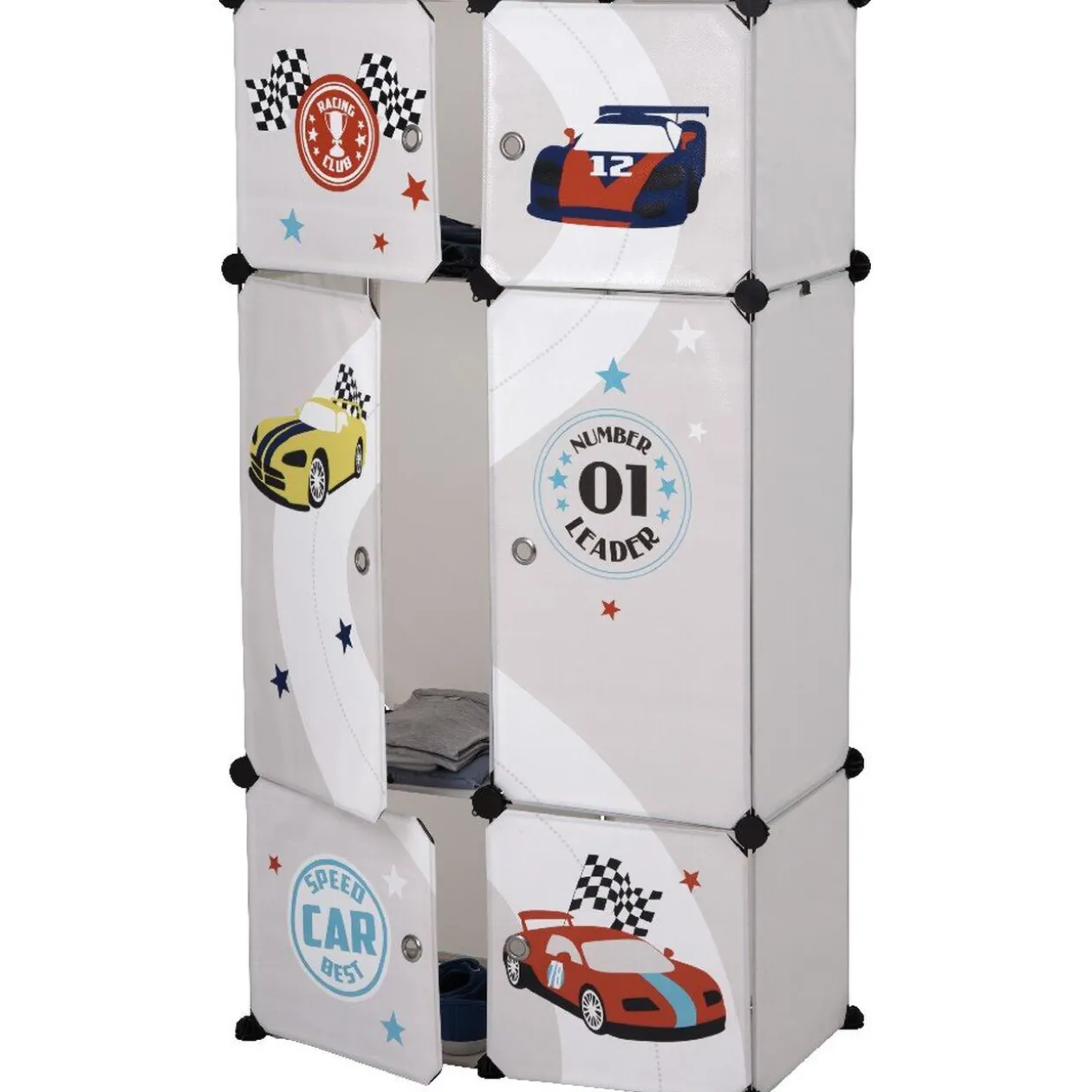 Armoire dressing pour enfant design voiture