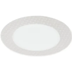 Assiette à dessert blanche bordure brillante