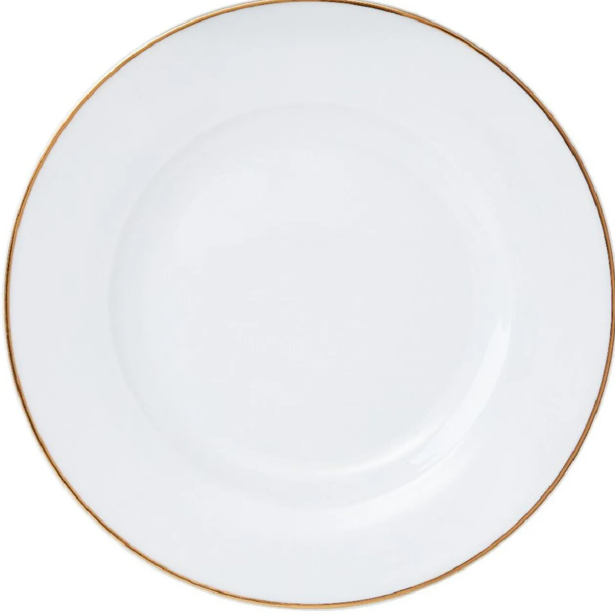 Assiette à dessert blanche contour doré