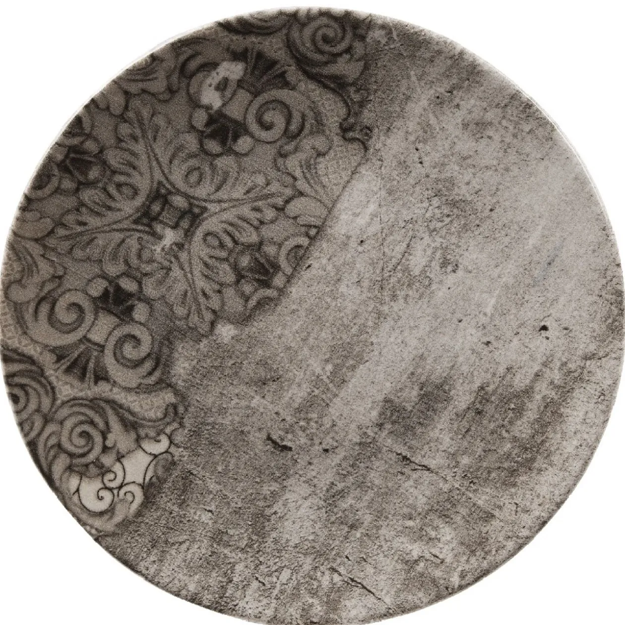 Assiette à dessert décor bois décor arabesques