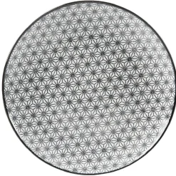 Assiette à dessert Helsinki décor noir blanc x4