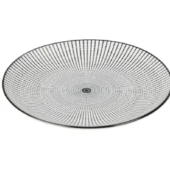 Assiette à dessert Helsinki décor noir blanc x4