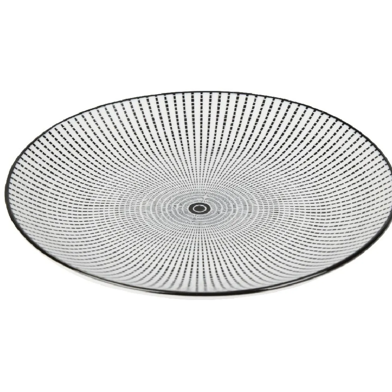 Assiette à dessert Helsinki décor noir blanc x4