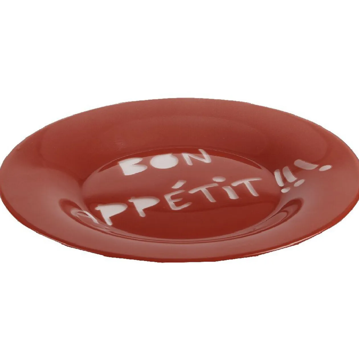 Assiette à dessert Luminarc rouge design Bon appétit