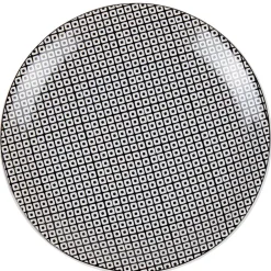 Assiette à dessert noire et blanche