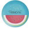 Assiette à dessert pastèque Enjoy Paradise en plastique
