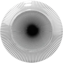 Assiette à dessert rayure noire et blanche