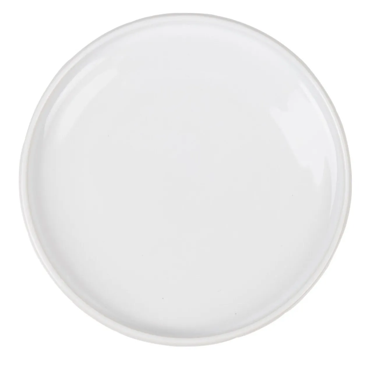 Assiette à dessert ronde blanche Terra