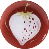 Assiette à dessert ronde Luminarc fraise rouge