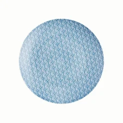 Assiette à dessert ronde motif géométrique 4 couleurs x4