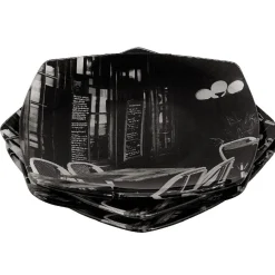 Assiette à dessert terrasse de brasserie x4