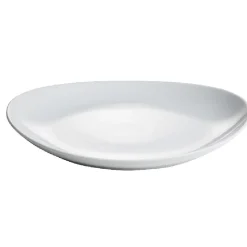 Assiette à steak blanche unie ronde