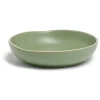 Assiette creuse en faïence vert Ø20xH4cm
