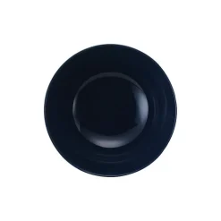 Assiette creuse en porcelaine décor feuillage