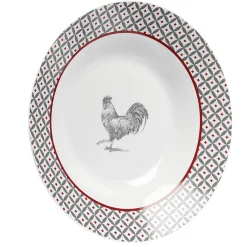 Assiette creuse esprit campagne design poule ø21 cm