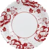 Assiette creuse Luminarc blanc décor rouge Alcove vintage