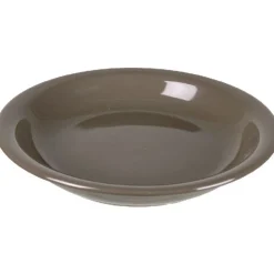 Assiette creuse ronde taupe