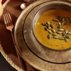 Assiette creuse verre transparent liseré noir Ø23cm