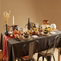 Assiette creuse verre transparent liseré noir Ø23cm