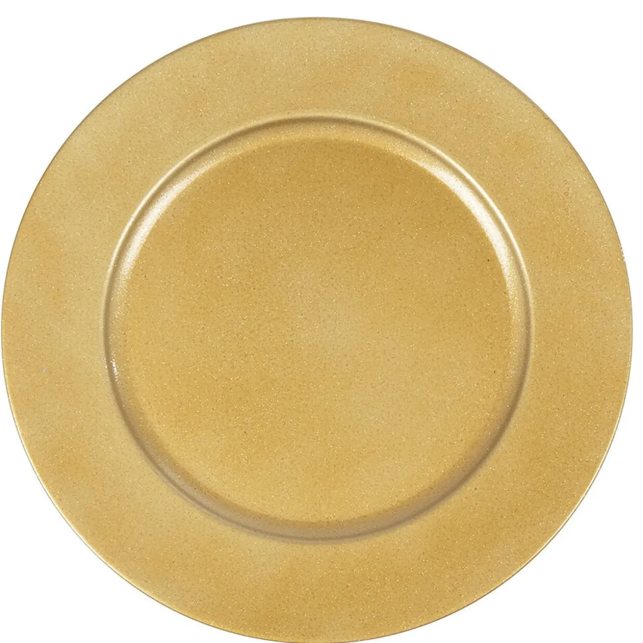 Assiette de présentation ronde dorée