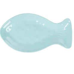 Assiette en forme de poisson bleu