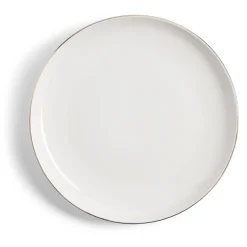 Assiette plate blanche bordure dorée Ø27cm
