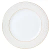 Assiette plate blanche motifs dorés