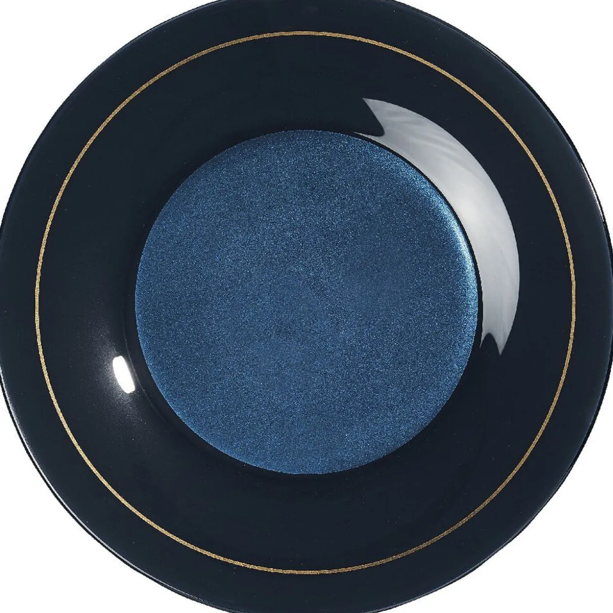 Assiette plate bleu nuit