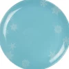 Assiette plate bleue design flocon