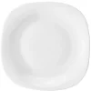 Assiette plate carrée blanche