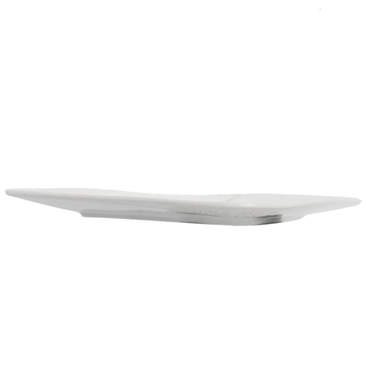 Assiette plate carrée blanche