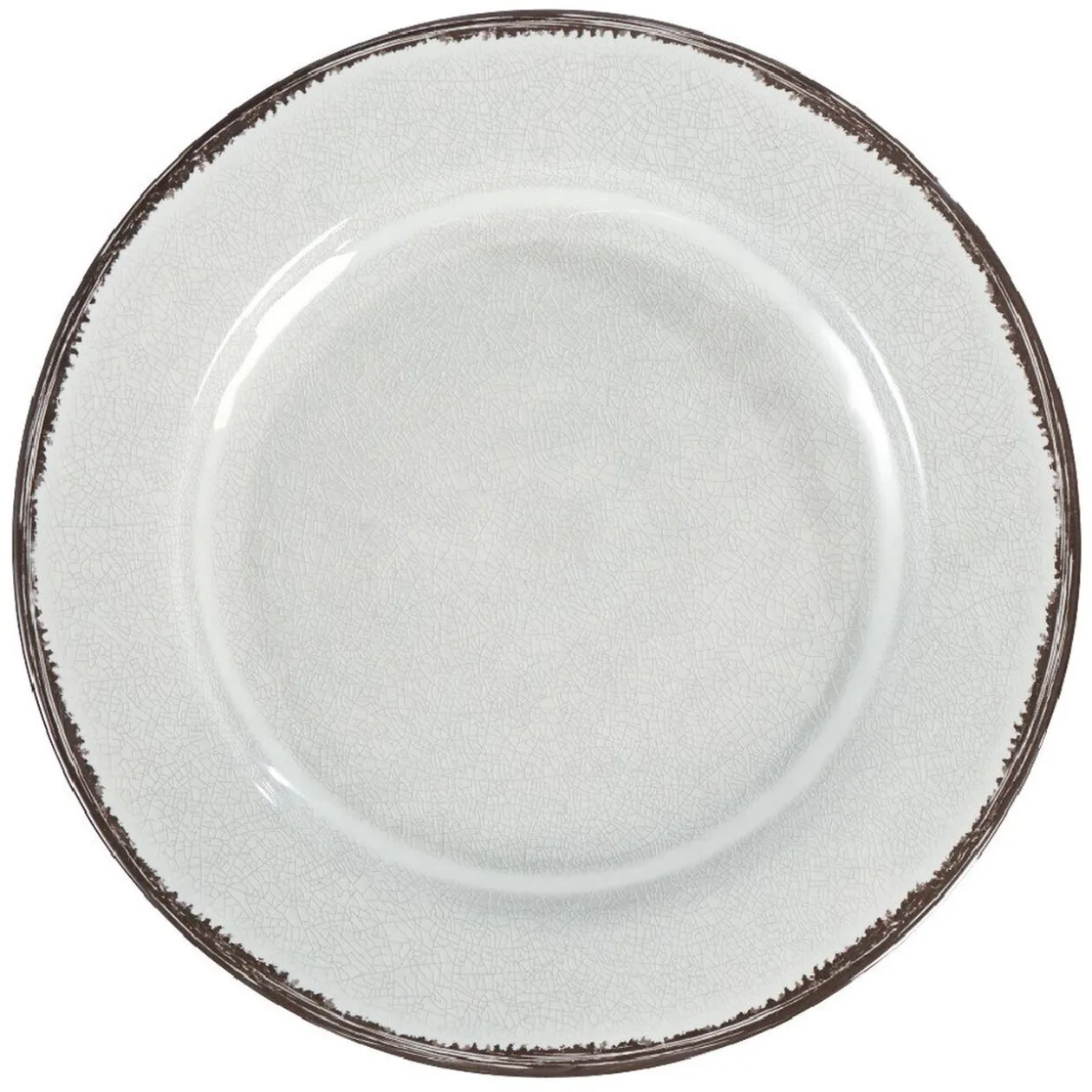 Assiette plate effet craquelé