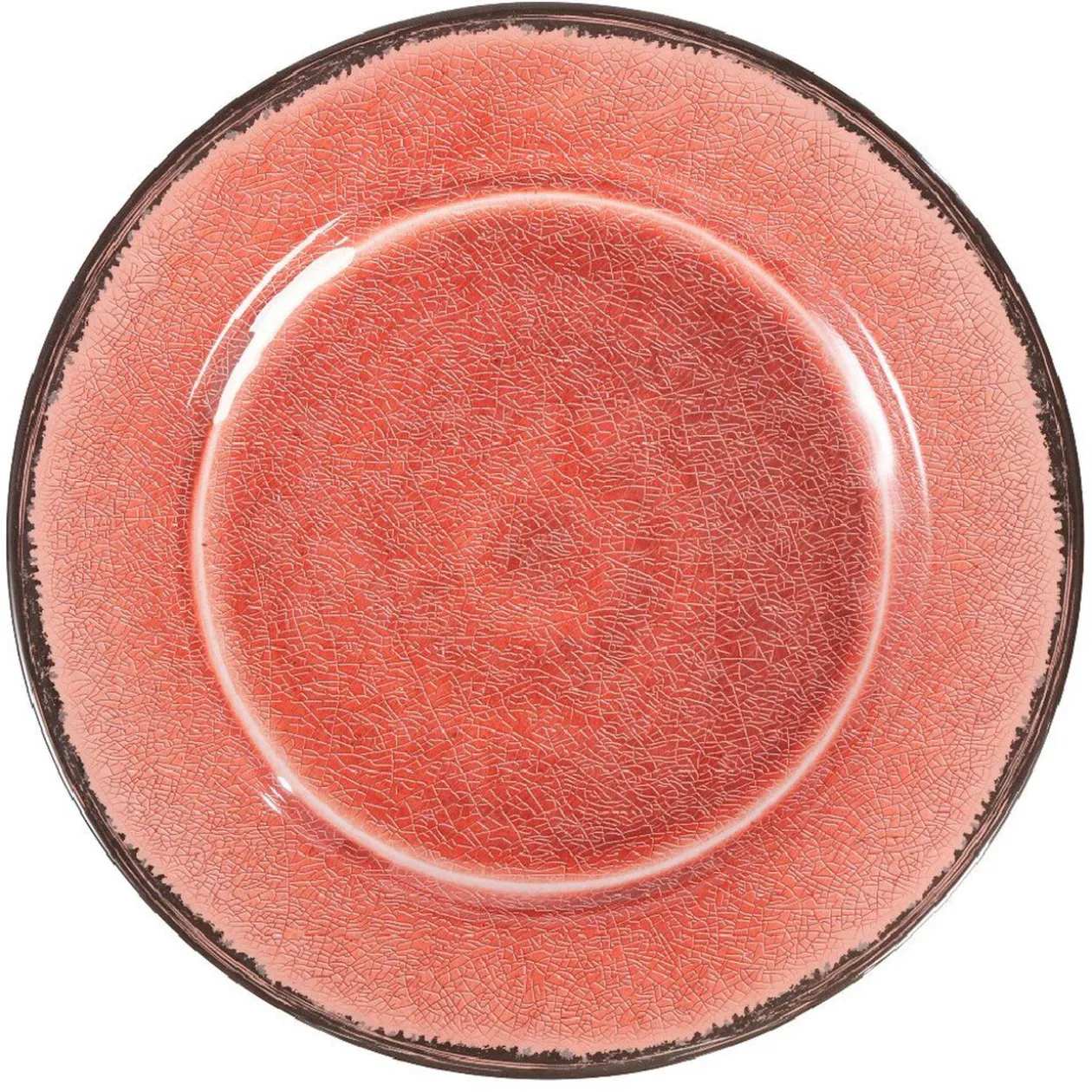 Assiette plate effet craquelé