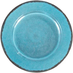 Assiette plate effet craquelé