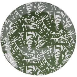 Assiette plate en porcelaine décor exotique Ø16 cm