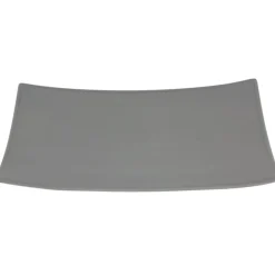 Assiette plate grise recourbée