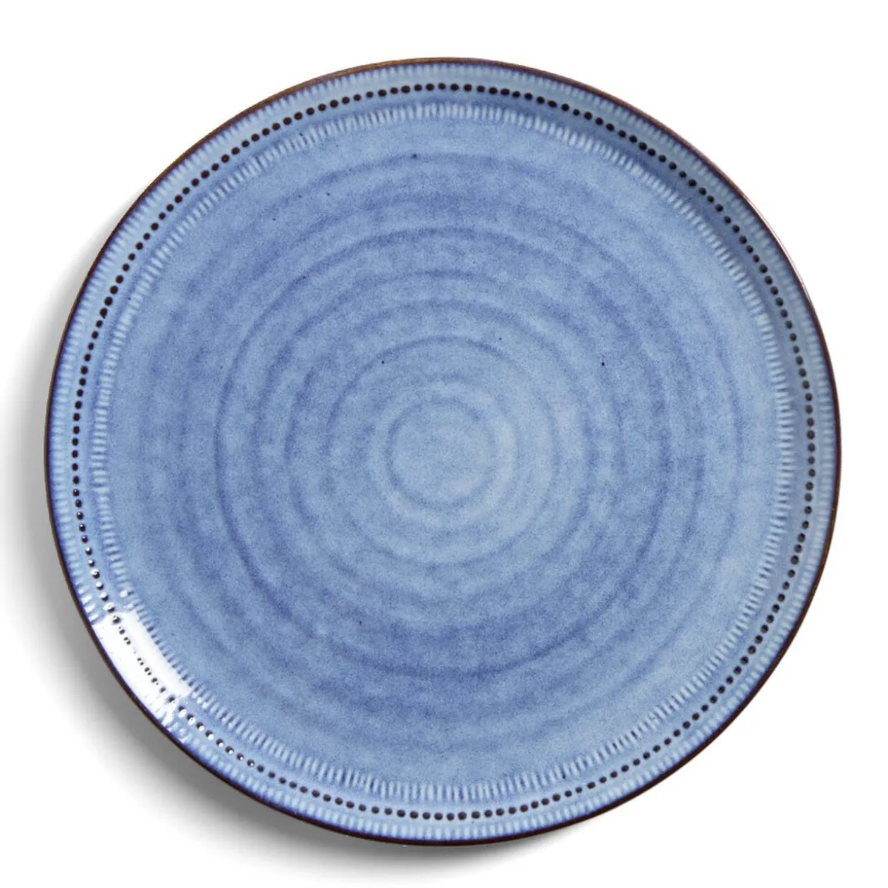Assiette plate grès bleu Ø27,5cm