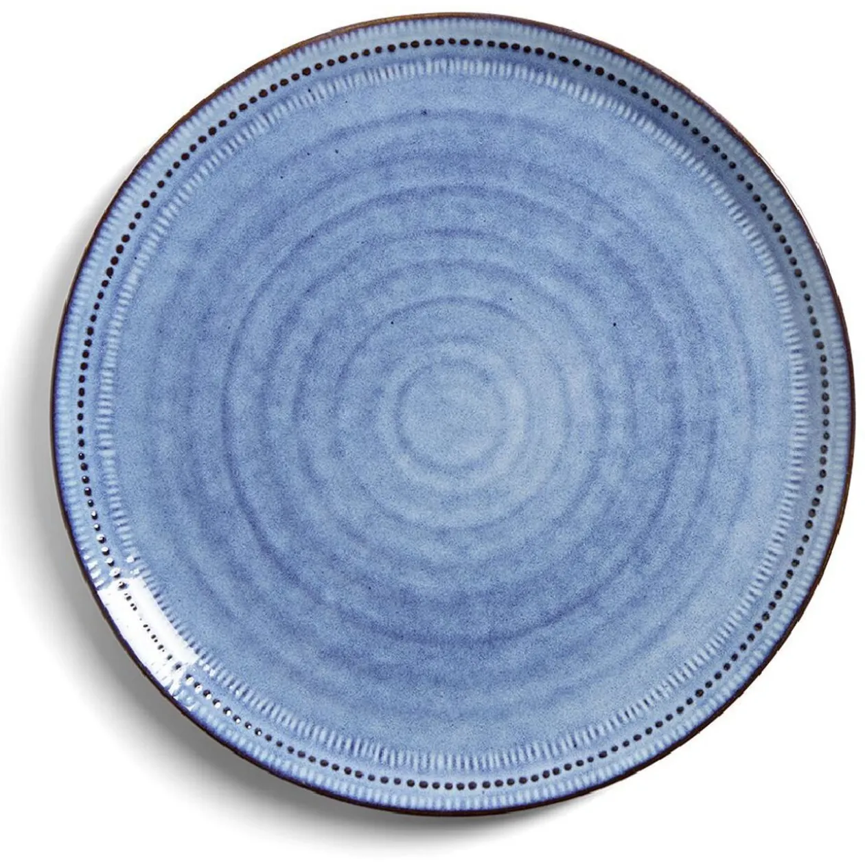 Assiette plate grès bleu Ø27,5cm