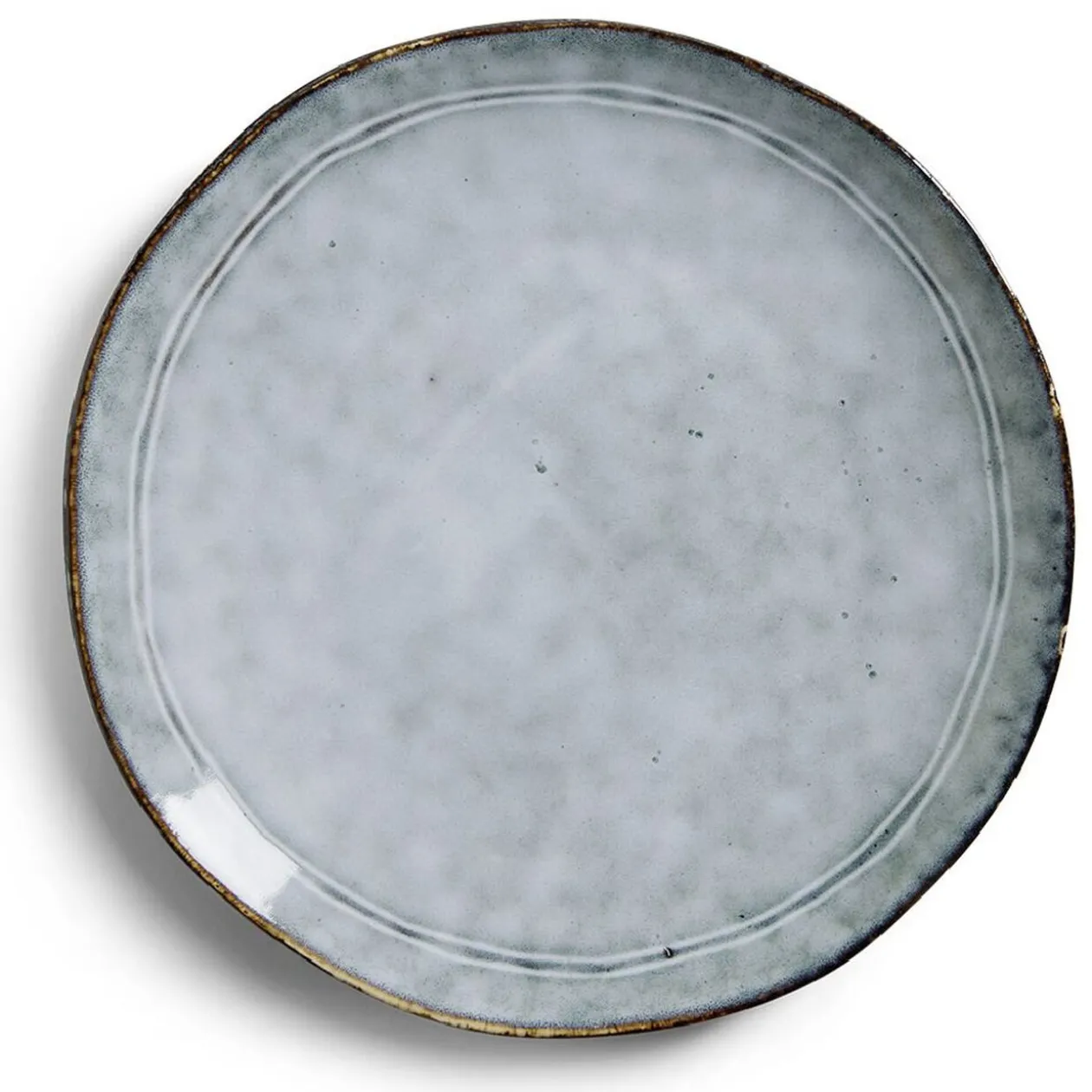 Assiette plate grès cuivré Ø26cm