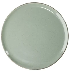 Assiette plate Lisbonne en grès vert Ø27cm