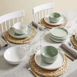 Assiette plate Oslo en grès blanc Ø27cm