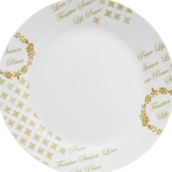Assiette plate porcelaine Noël