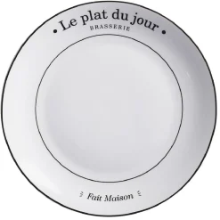 Assiette plate ronde Le plat du jour