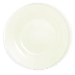 Assiette plate ronde liseré blanc verre transparent vert sauge Ø26cm